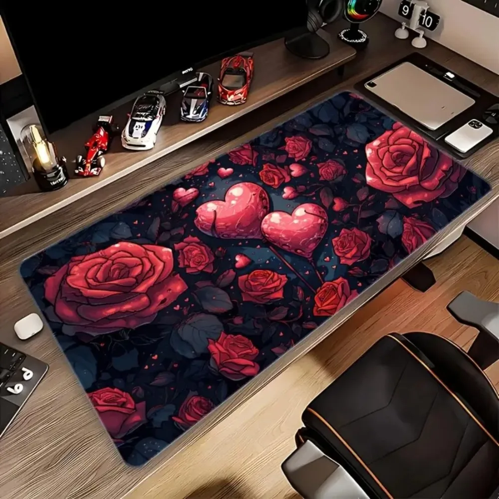 CIFBUY Mouse Pad Extra Large Romantic Rose Anti Slip Gaming Desk Mat Smooth Surface For PC Laptop Office Computer Accessories