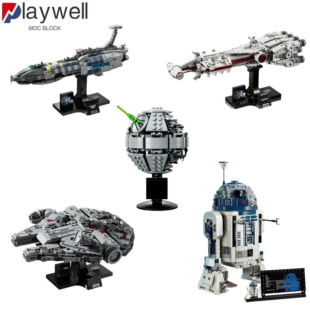 IN STOCK Space Moc Starship Model Building Blocks Bricks Toys Kid Adult Birthday Christmas Gifts 75375 75376 75379 75377 40591