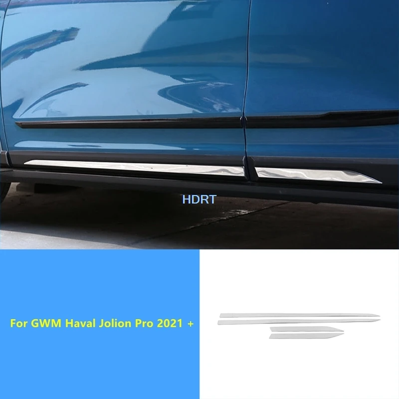 

Для GWM Haval Jolion Pro 2021 + Стайлинг автомобиля, боковая юбка двери, край кузова, защита от царапин, декоративная накладка, аксессуары для защиты