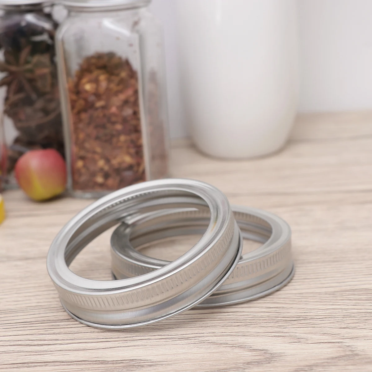 

10pcs Mason Jar Lid Rings Wide Mouth Screw Bands Metal Canning Rings for Sprouting Fermenting Alfalfa Mung Bean Jar Accessories