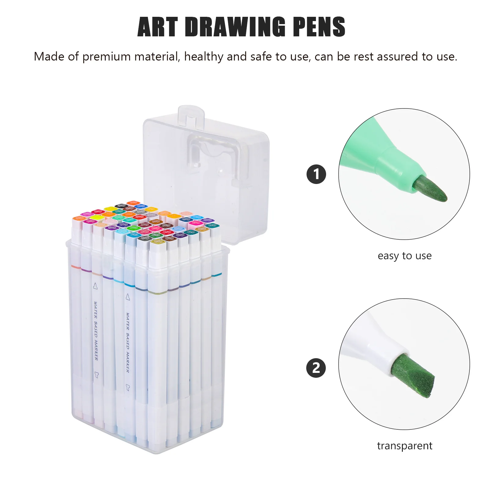 

48pcs Dual Tip Markers Art Drawing Pens Coloring Set For Artists Students Kids Sketching Design Alcohol-Based Paint Markers