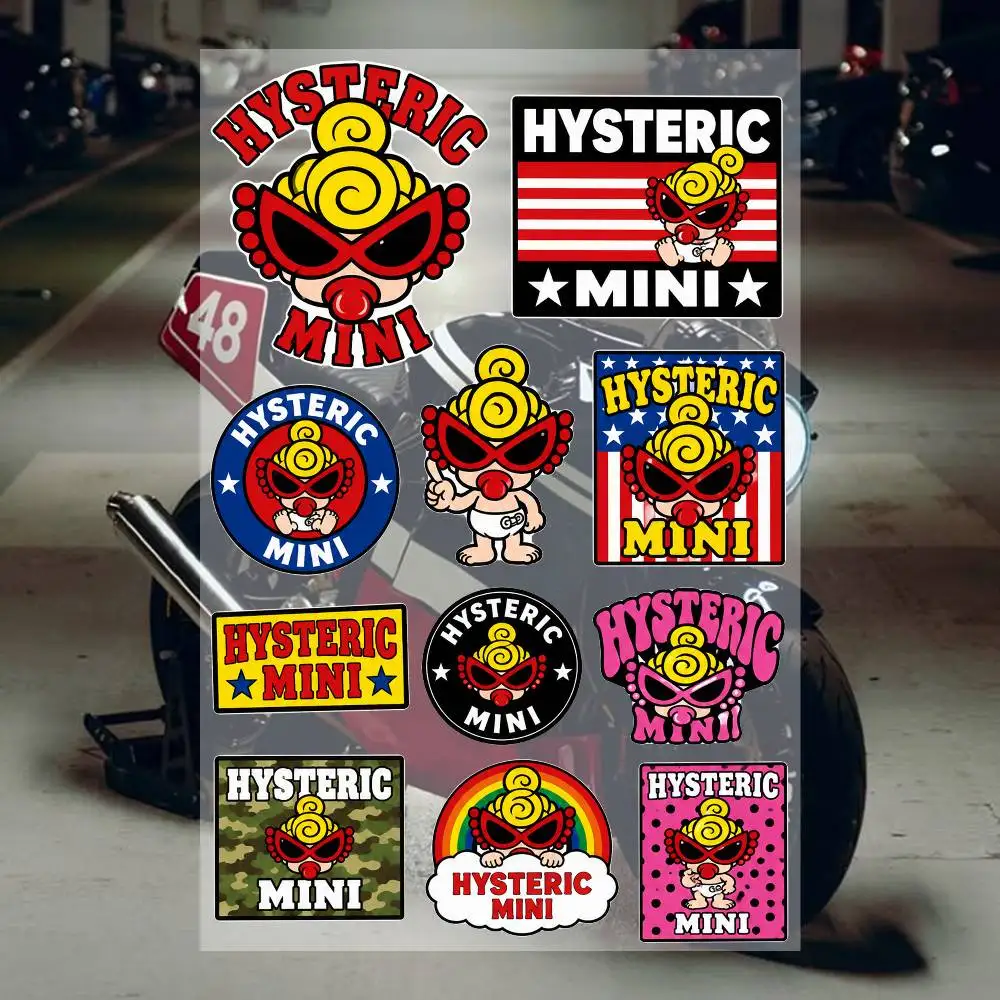 

H-ysterI-c MI-nI- Aesthetic Graffiti Stickers Waterproof PVC Decals for Car Motorcycle Skateboard Helmet Notebook