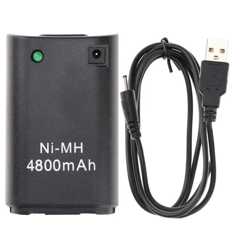

For Xbox 360 Gamepad Battery USB Charger Cable 4800mAh Rechargeable Gamepad Ni MH Battery for Xbox 360 Controller Console