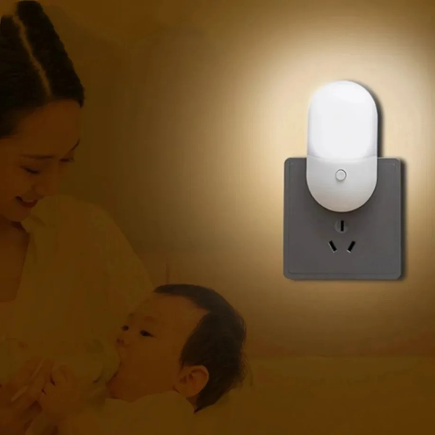 LED Plug-in Night Light White light warm light Baby Nursing Eye Sleep Light Bedroom Socket Lights Energy Saving Lamp