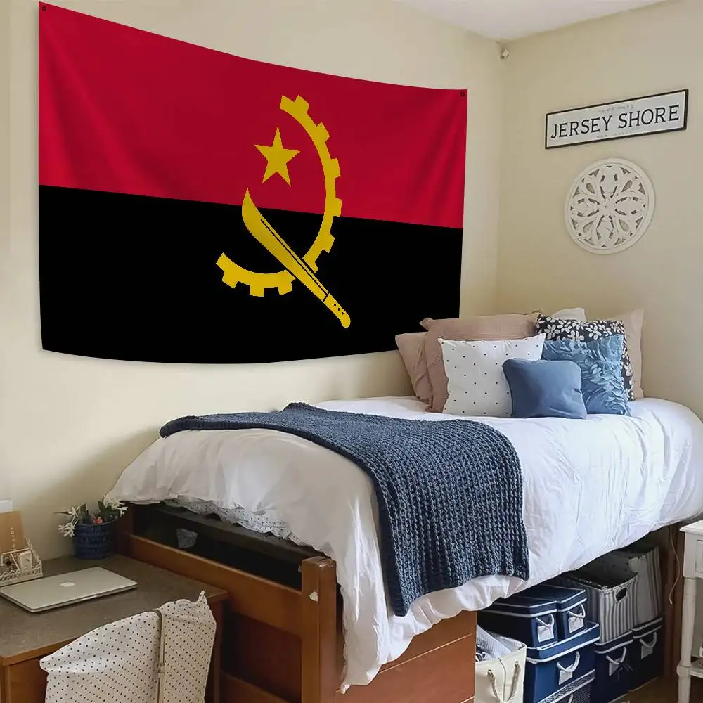 Angola Flag Banners Four Hole Flag Polyester Outdoor Decor Room Aesthetic