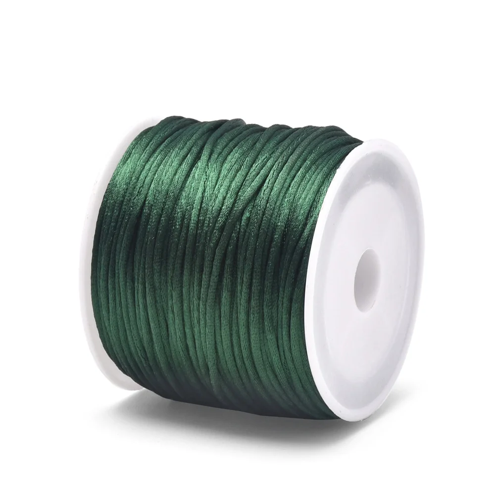 1,5 mm ambachten satijnen rattail koord string van nylon voor Chinese knoop, macramé, trim, sieraden maken 24 yards