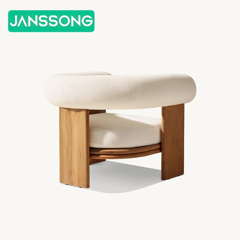 Tuin Luxe Comfortabele Teak Waterdichte Tafel en Stoelen Set Hotel Luxe Tafel en Stoel Set Villa Veelzijdig Houten Meubilair