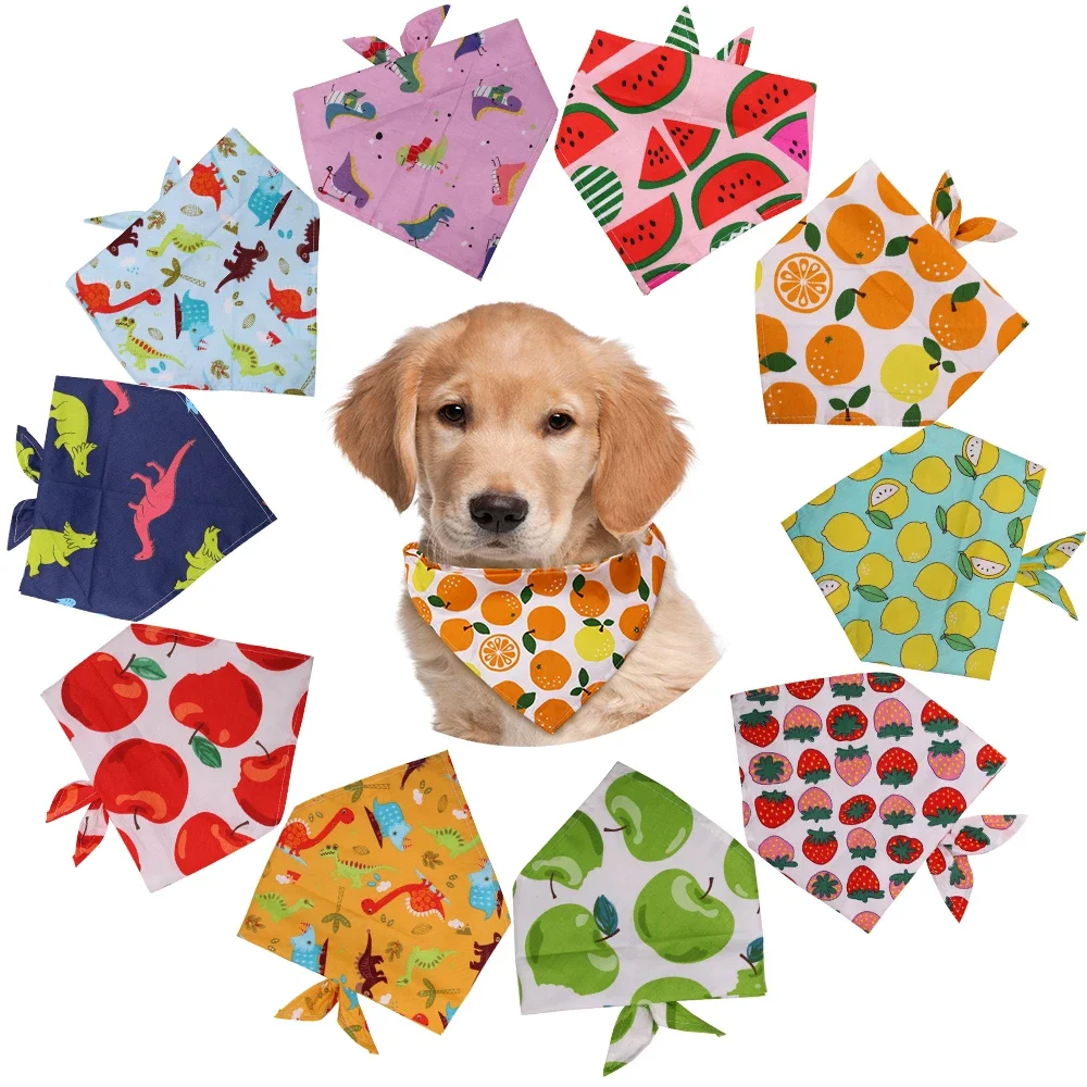 Dog Accessories Cotton Dog Bandana Scarf Summer Pet Bandana Small Dogs Cats Bibs Pet Accessories Bandanas For Dogs Tie Dog step