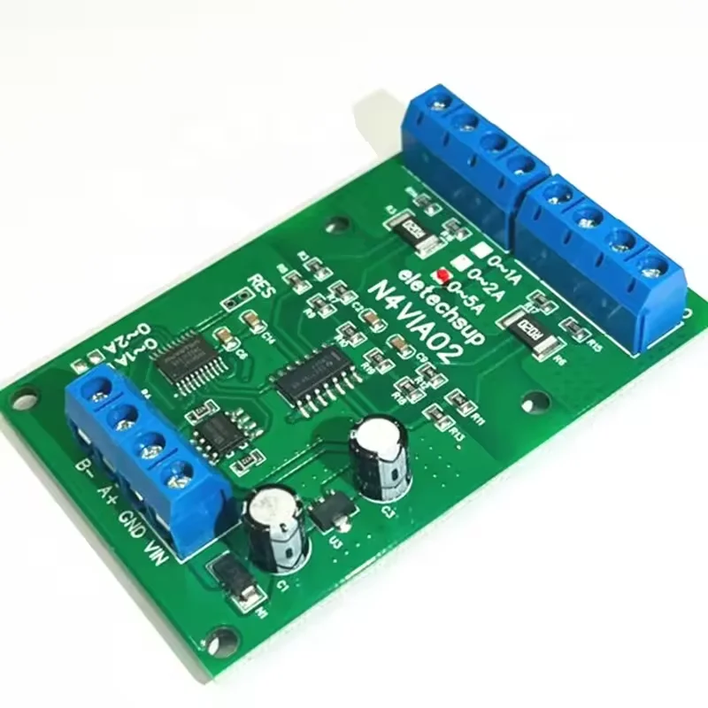 N4VIA02 DC 8-25V 3 IN 1 RS485 0-30V Voltage 0-5A Current Modbus RTU Current Voltage Meters Board signal measurement Collection