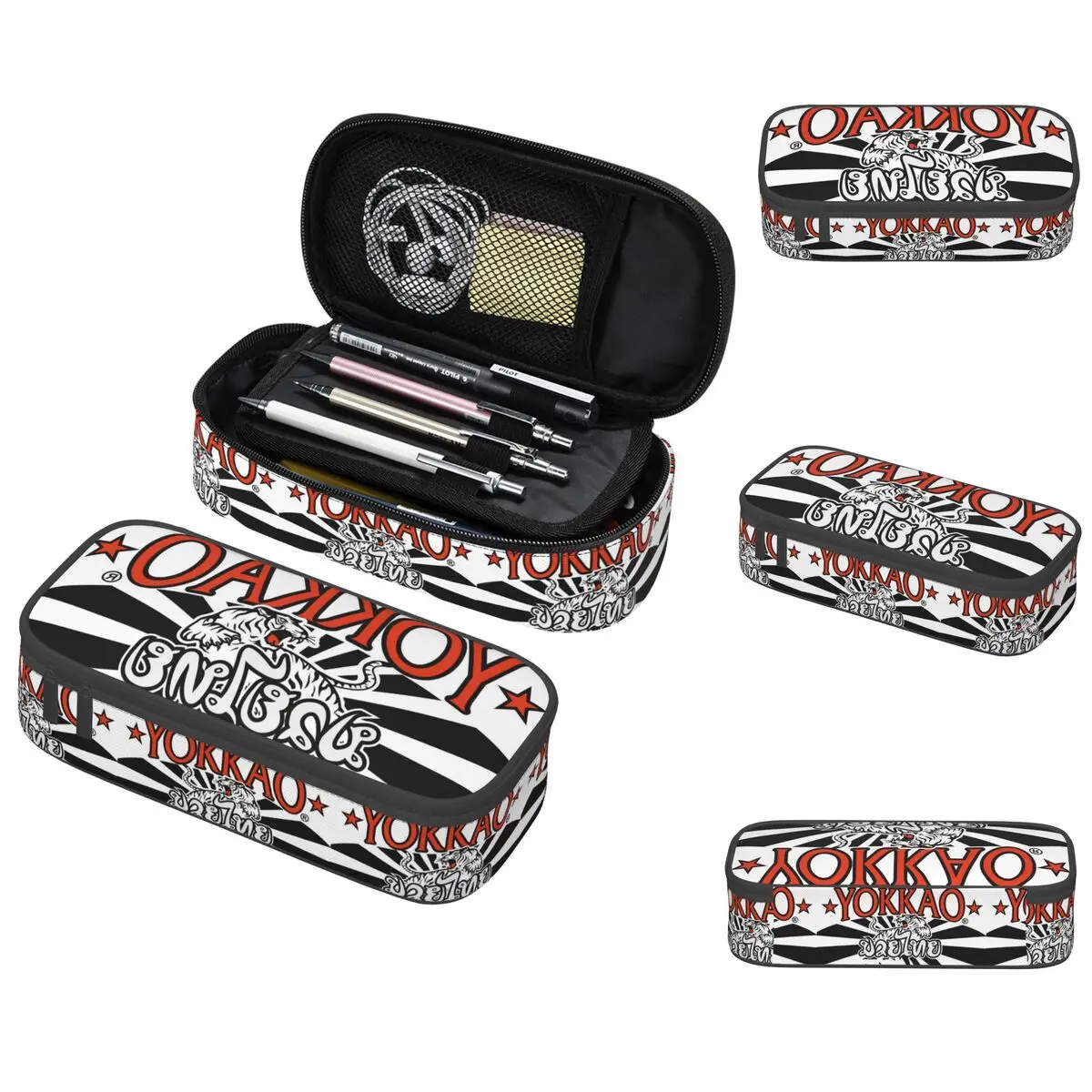 Yokkao Muay Thai Logo Federmäppchen für Kinder, Geschenke, Stiftbox, Bleistiftbeutel, Schreibwaren, Stifthalter, Tasche