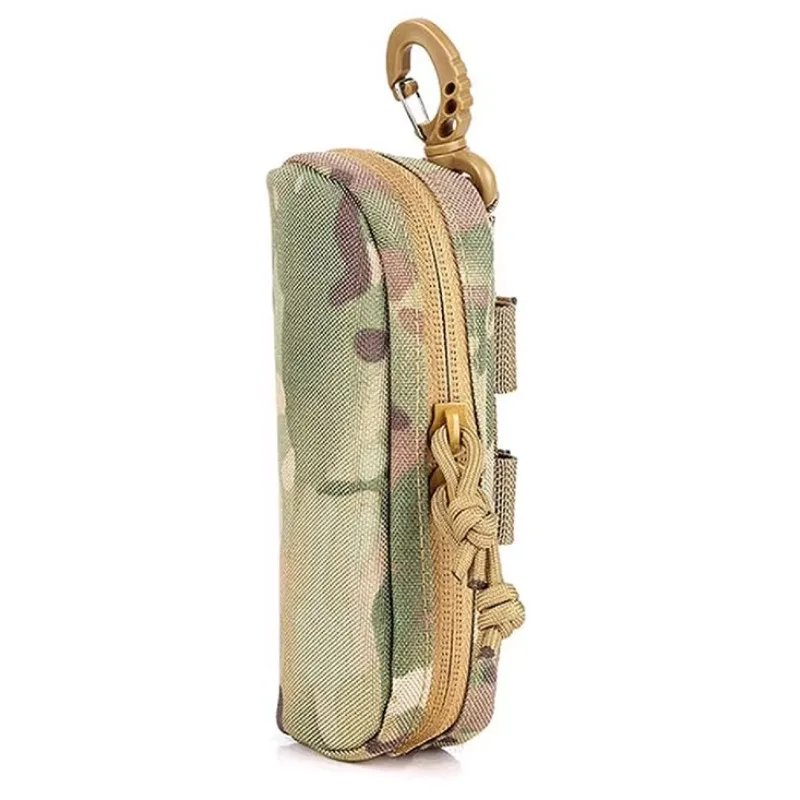 Tactical MOLLE Eyeglass Case Hunting Shockproof Protective Goggles Box Portable Outdoor Sunglasses Case-1000D Nylon