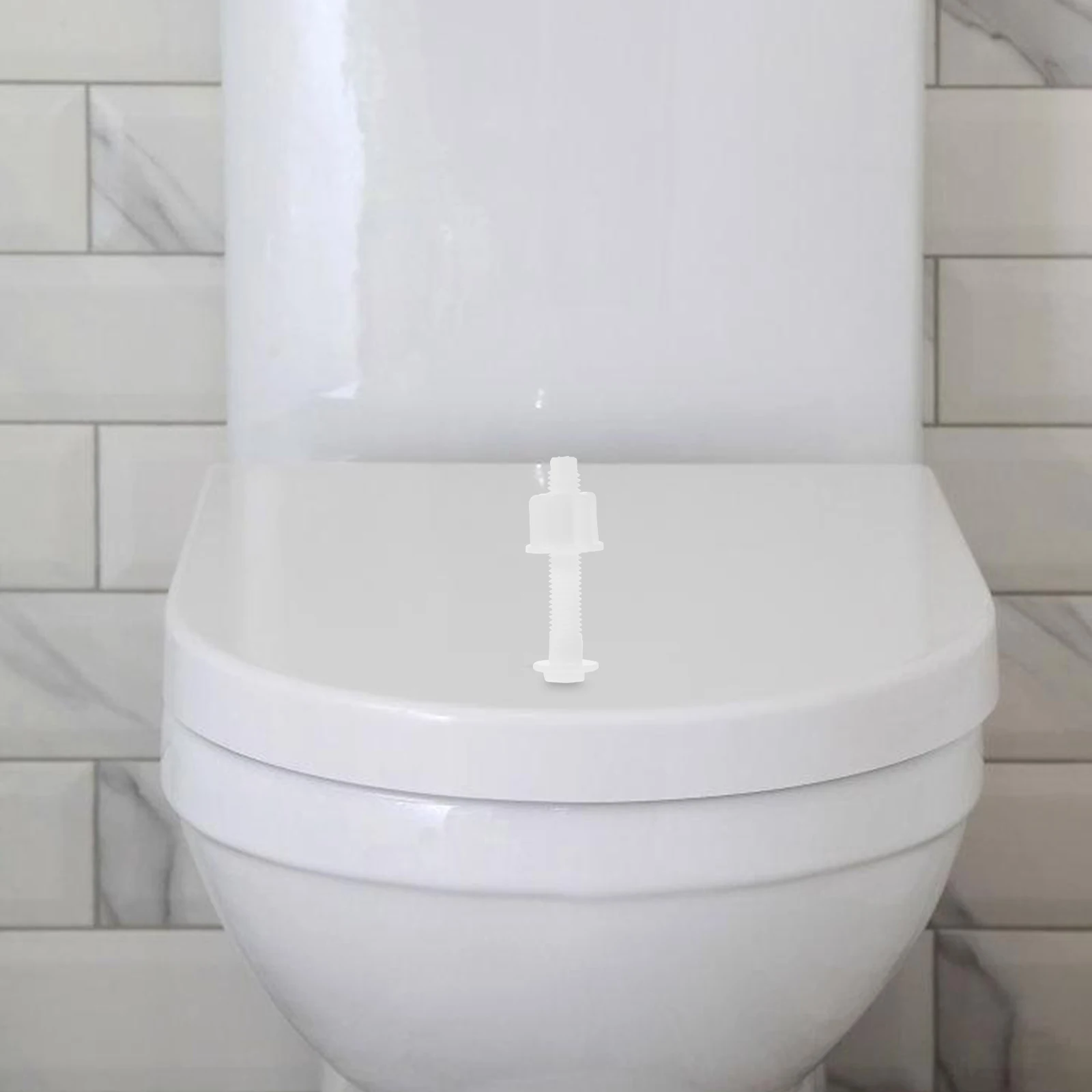 

2Pcs Toilet Seat Cover Screws Durable Pom Material Quick Installation Replacement Toilet Seat Bolts Repair Kit