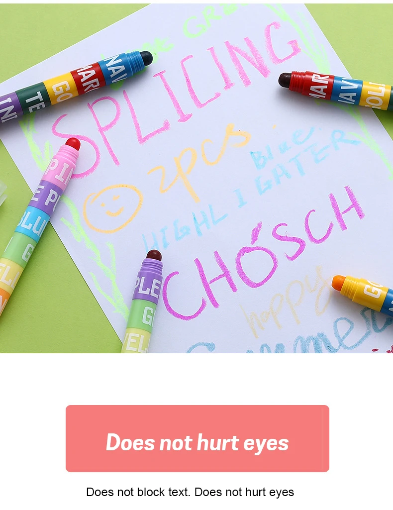 Farbe Highlighter Abnehmbare Spleißen Kreative Nette Stifte Retro Graffiti Markierung Stift für Kinder Studenten Schule Schreibwaren – Detail 8