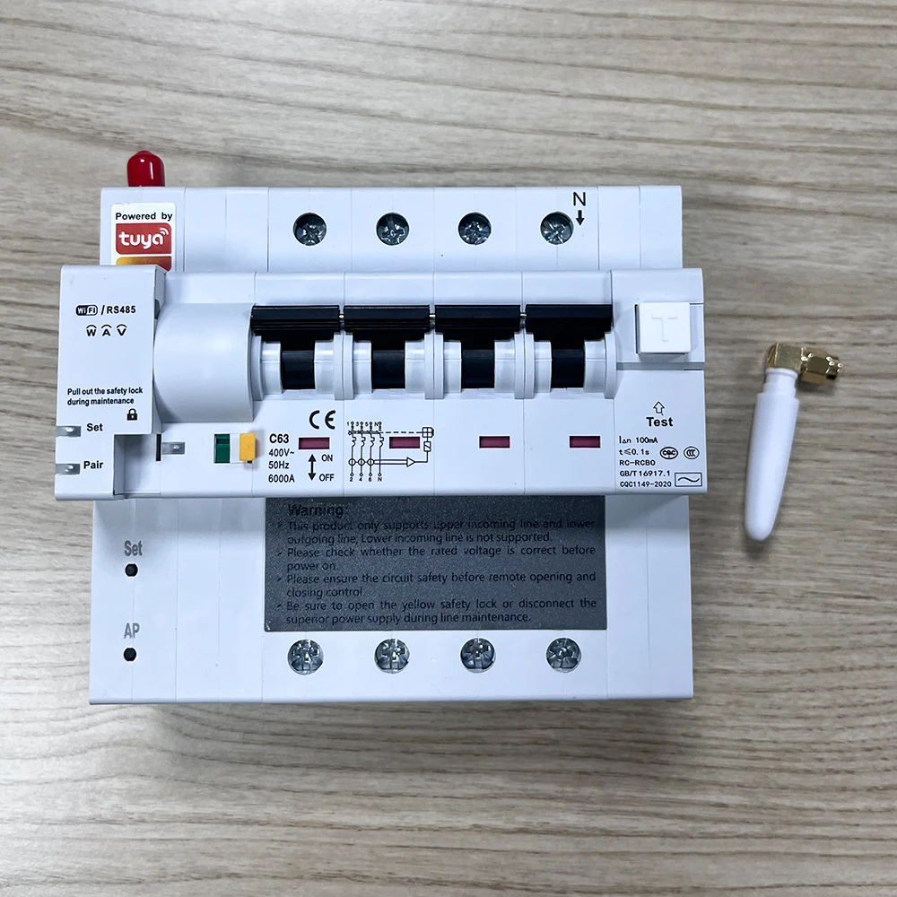 

Tuya WiFi MCB Smart Circuit Breaker 3P With Power Meter Without Leakage Protection 400V 16A 20A 25A 32A 40A 50A 63A 80A 125A