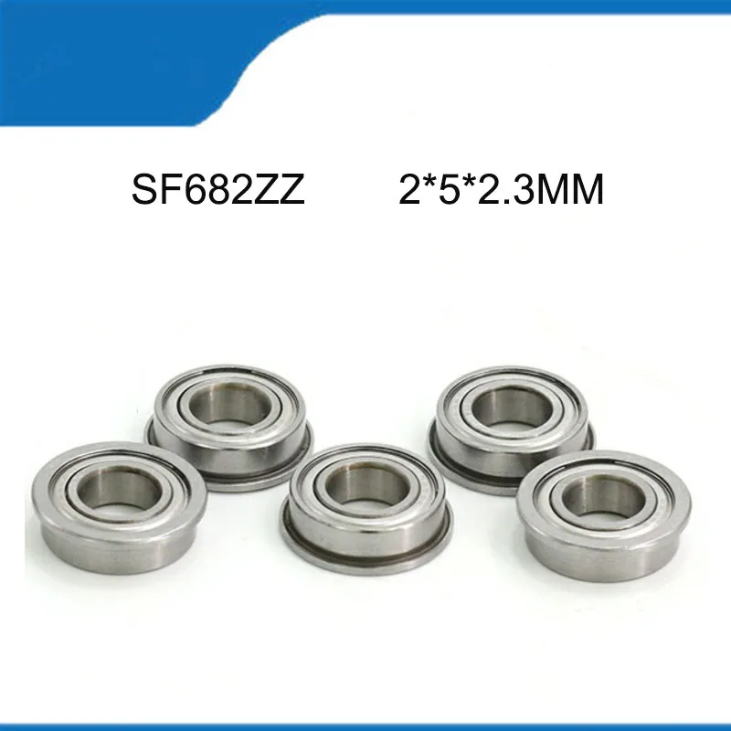 

10/20PCS SF682ZZ (2*5*2.3 MM) High Quality Stainless Steel SF682 Flange Ball Sealed Deep Groove Ball Bearing Shaft (ABEC-5)