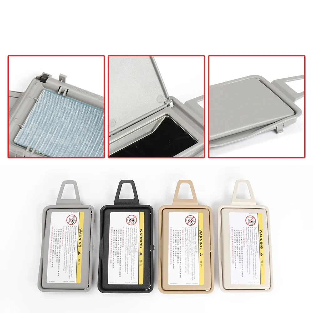 Car Interior Sun Shade Visor Makeup Cosmetic Mirror Cover For Mercedes Benz W639 W636 Auto Accessories Black Beige Grey
