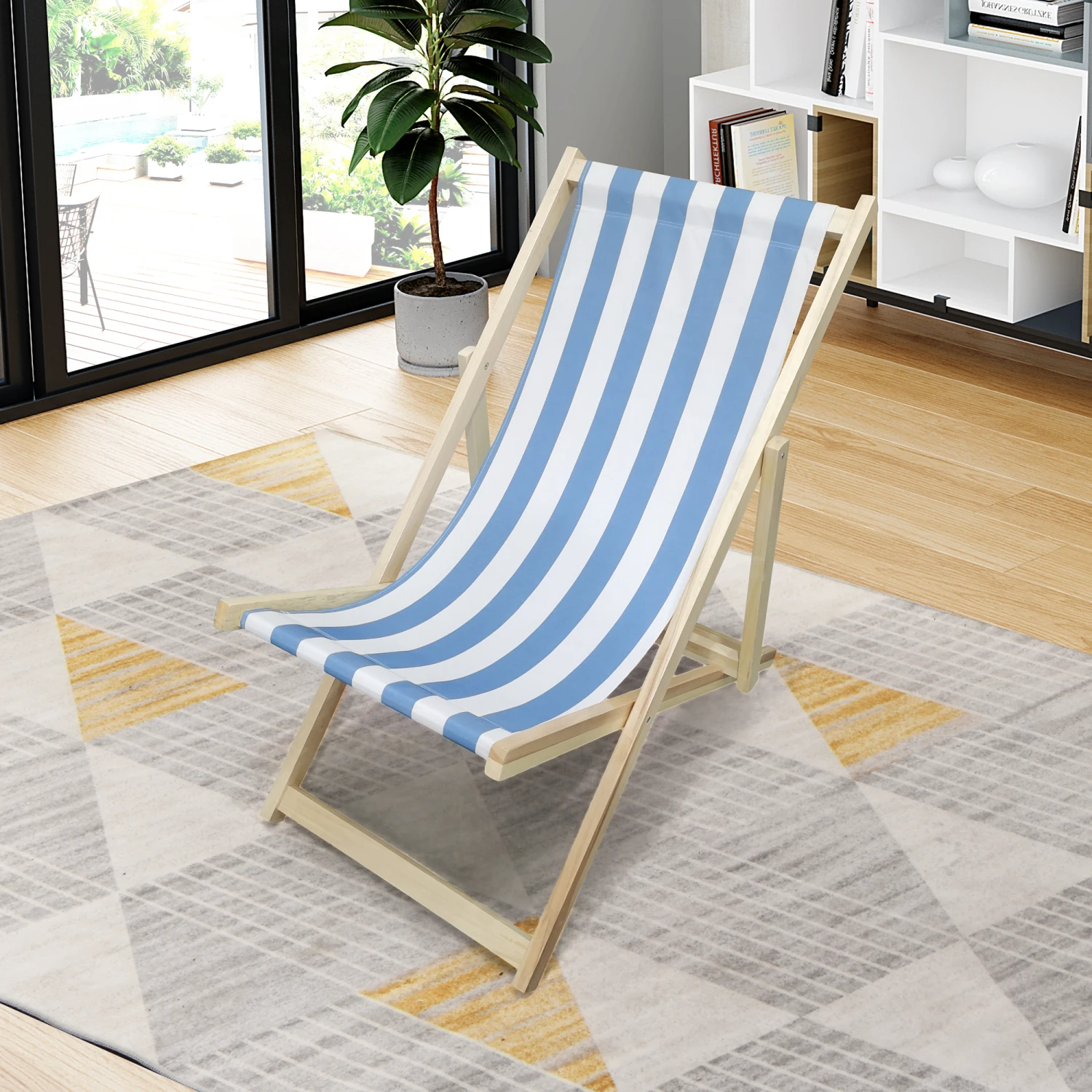 

BEACH CHAIR stripe- folding chaise lounge chair