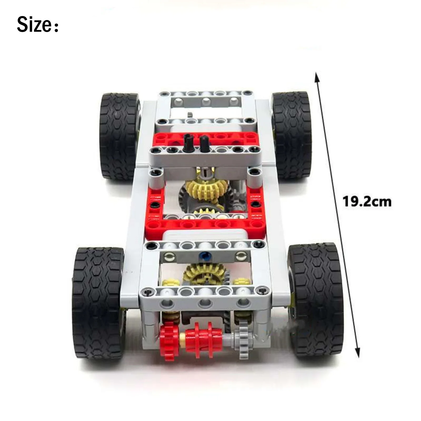 154 peças de blocos de construção de chassi de carro modificado com 3 fechaduras diferenciais disponíveis função de energia bluetooth m motor controle por aplicativo