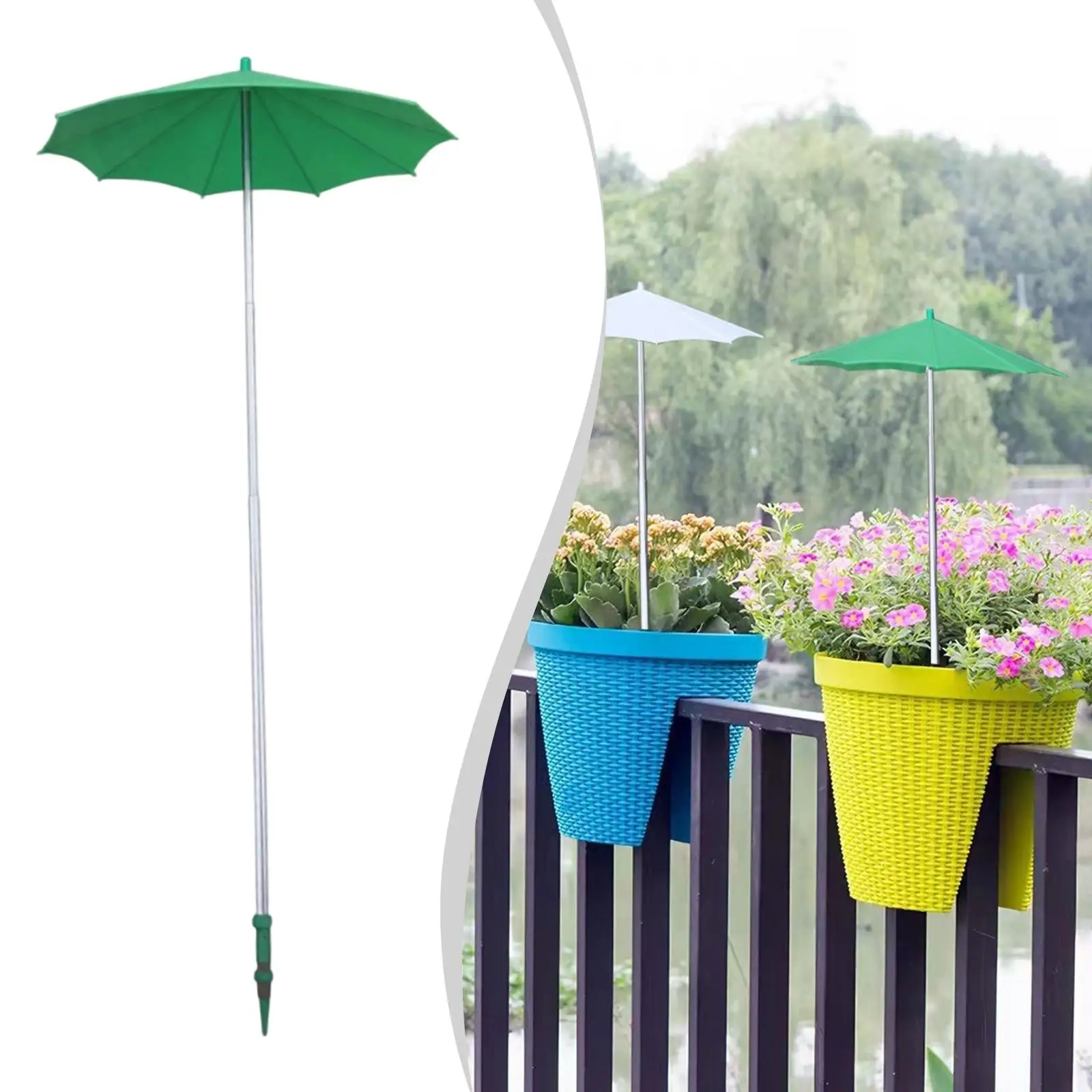 Outdoor Plant Umbrella Convenient with Stake Easy Installation Plant Shade Multipurpose Parasol for Potted Plants Flower Pot