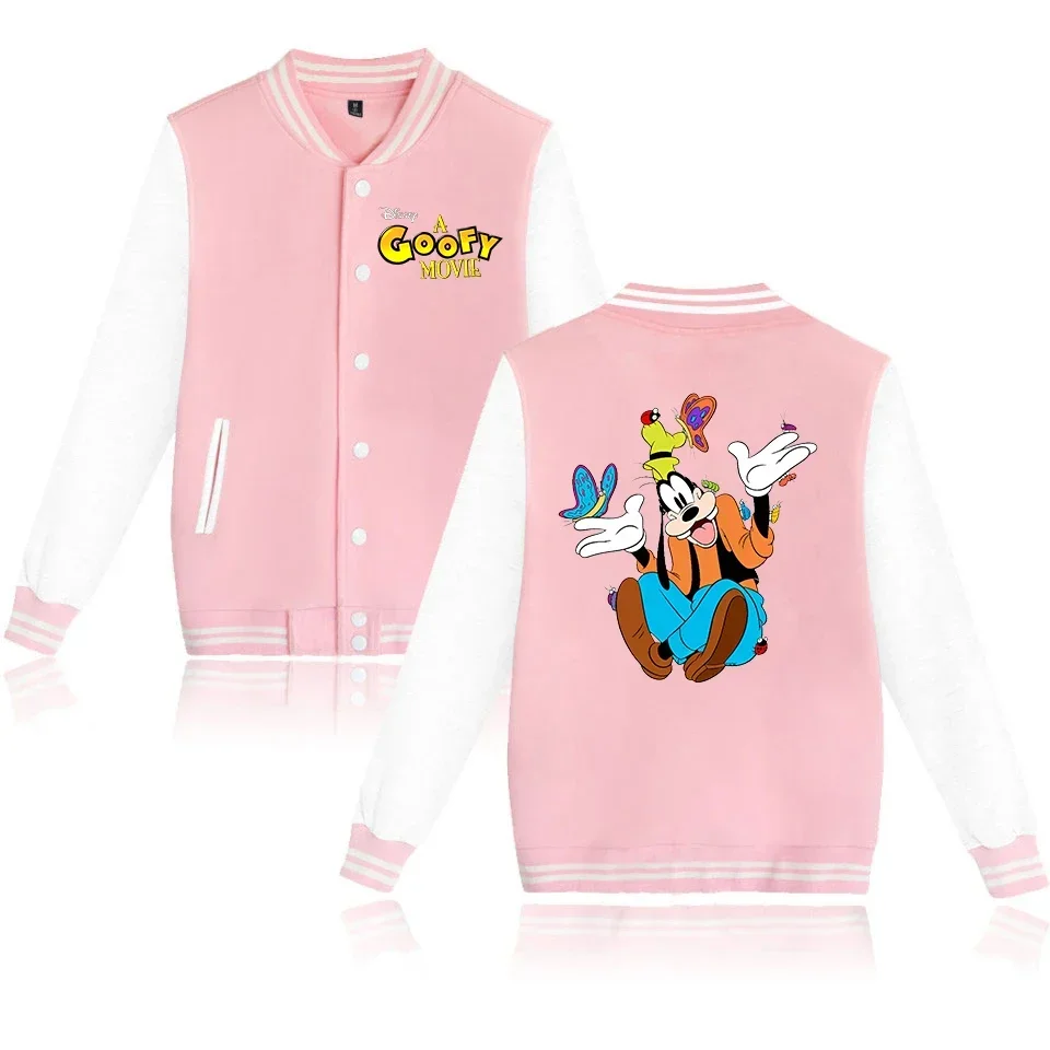 Disney A Goofy Movie Bomber Jacket Women Men Autumn Baseball Jacket Coat Student Streetwear Harajuku Bomber College Jacket