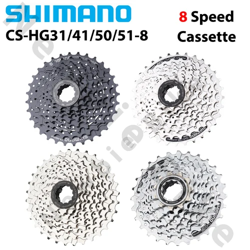 SHIMANO 8 velocidades bicicleta de montaña coche plegable Cassette torre rueda CS-HG41-8 CS-HG31-8 HG50-8 HG51-8 11-28T/32T/34T Original