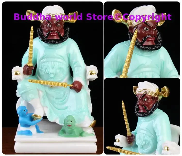 Asia HOME family protection Exorcism Exorcise evil spirit good luck TIAN SHI GOD ZHONG KUI FENG SHUI jade carving statue