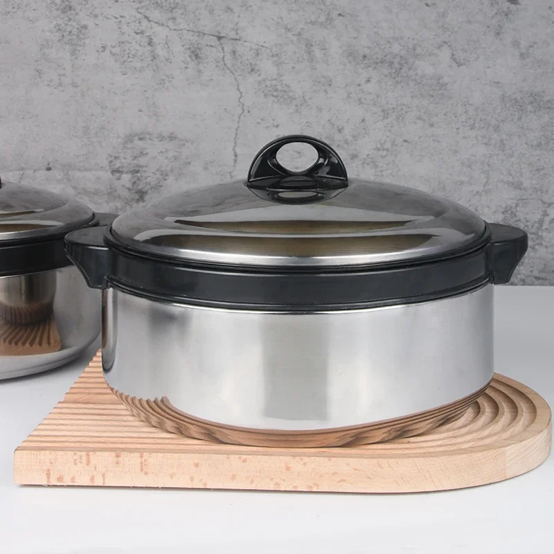 Stainless Steel Pot Set Kitchen Insulated Casserole Food Warmer Hot