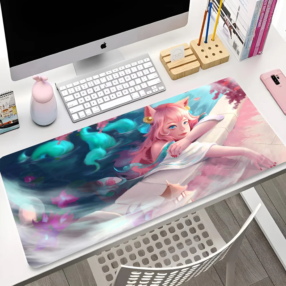 

1pc Ahri League Of Legends's Mouse Pad Desk Mat With Pad Gaming Accessories Prime Gaming XXL Keyboard Pad Padding Mat