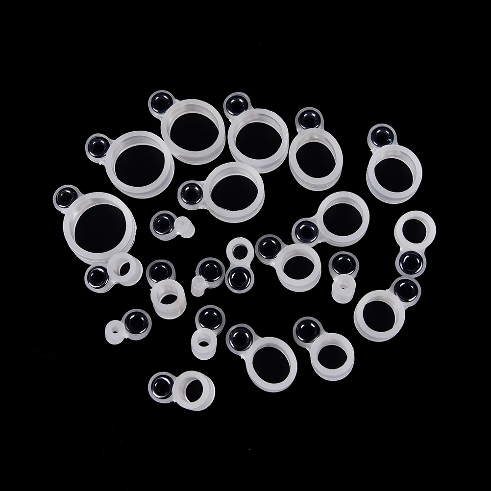 14 Pcs Different Size 1-14 O Ring Silicone Fishing Rod Wire Ceramic Ring High Quaility Tip Repair Kit Fishing Line Guide