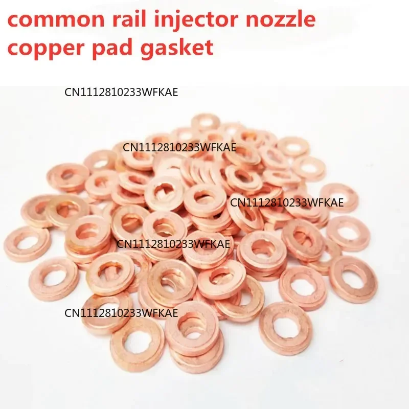 50 pcs 7x15mm EURO-III Common Rail Injector Nozzle Copper Pad Gasket for Diesel Injector Sealing, Diesel Pump Repair Tool Parts