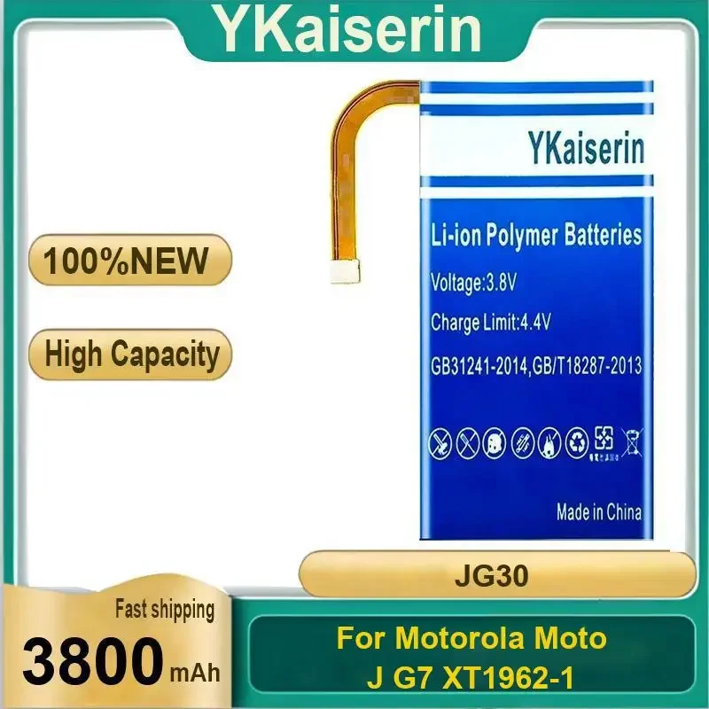 

3800mAh YKaiserin JG30 Battery for Motorola Moto J MotoJ G7 XT1962-1 Replacement Bateria Batterie Warranty 2 Years