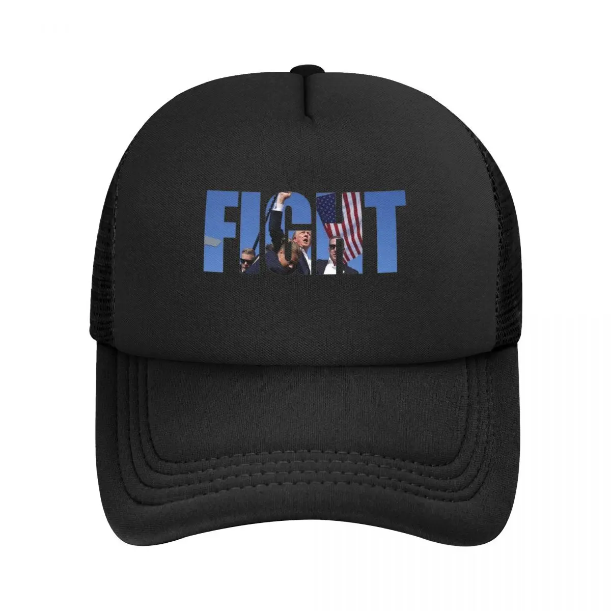 Fight 2024 Trump Shooting Assassination Trucker Caps Men Women Outdoor Hats Sun Caps Adjustable Mesh Baseball Cap Summer