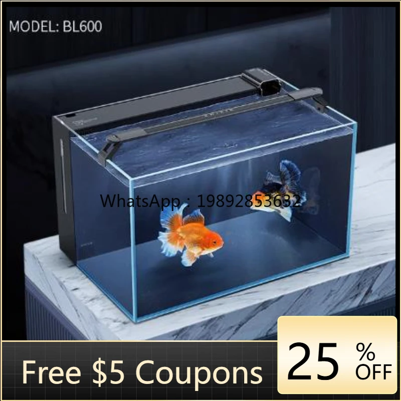 

H3-26 2nd generation back filter ultra-white fish tank household ecological glass goldfish tank integrated tank