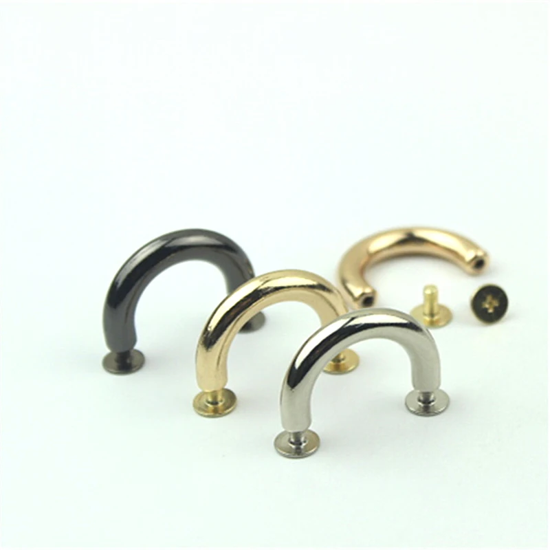 

20mm U Rings Metal Buckle For Handbag Connector Bag Arch Bridge Screw DIY Handbag Strap Hangers Hardware Accessories