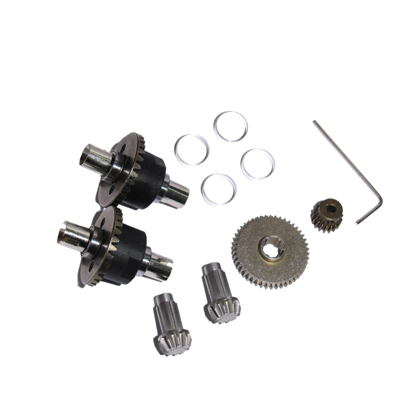 Metal Differential Upgrade Pinion Gears, Main Gear, Motor Gear, And Screw Set Part For 1:16 16101 16102 16103 RC Car