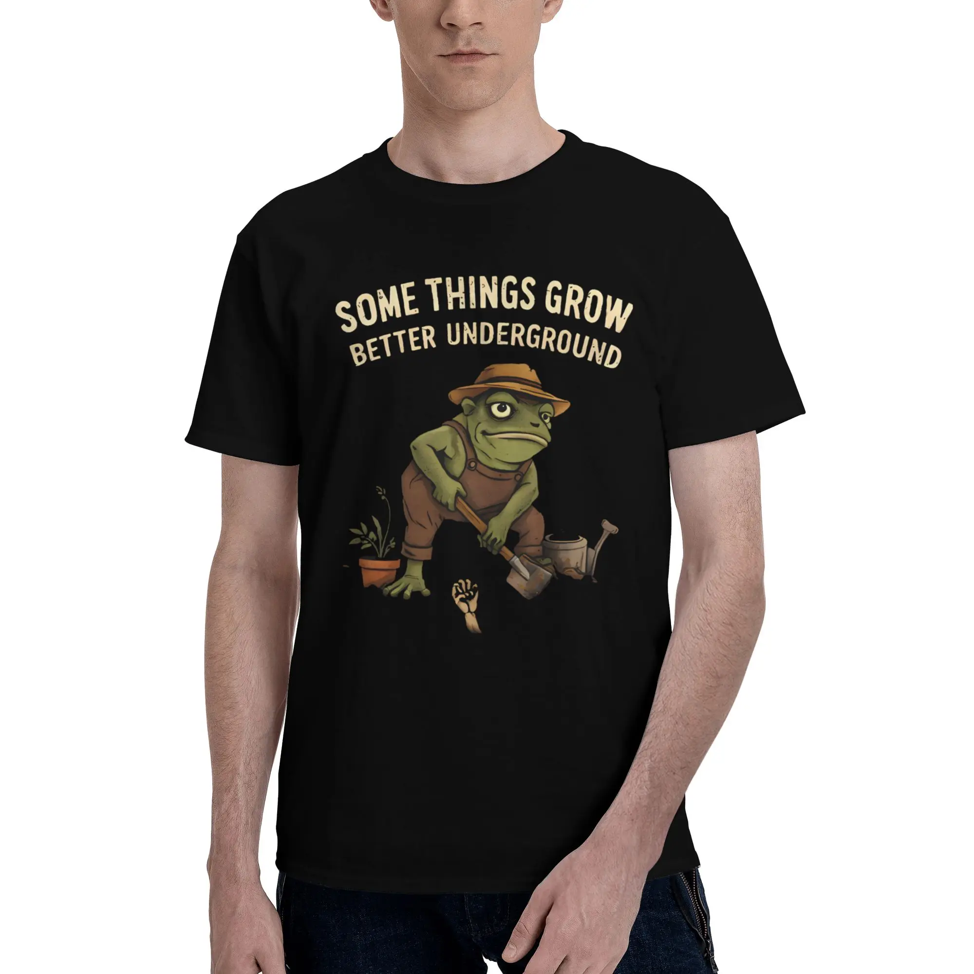 I Bury Things Maybe Plants Maybe People Frog Tee Shirt for Men Women Gift T Shirts  Cotton Clothing
