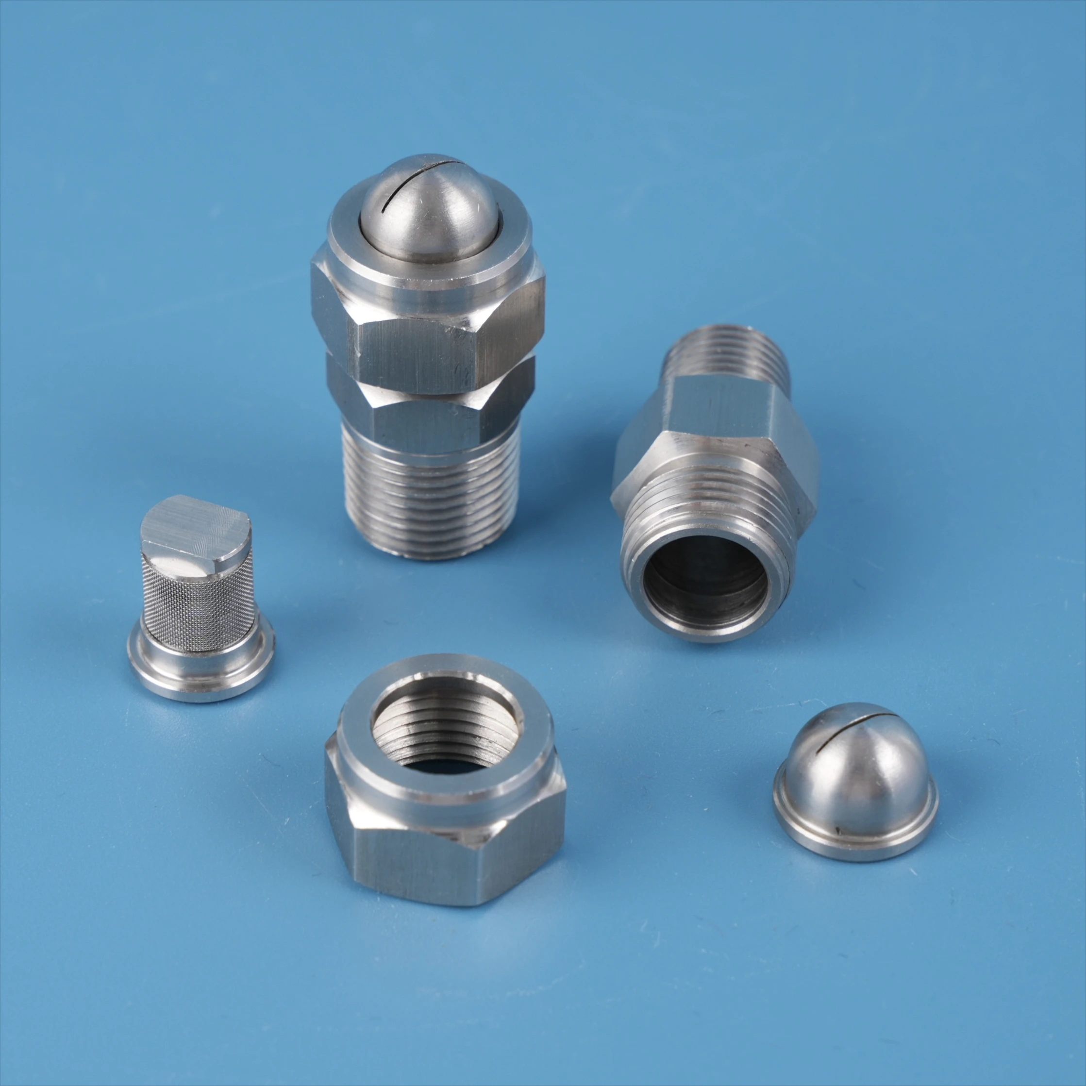 Stainless Steel 360° BHC Adjustable Air Blowing Nozzle, Slot Type Fan Shaped Steam Spray Nozzle, 1/4
