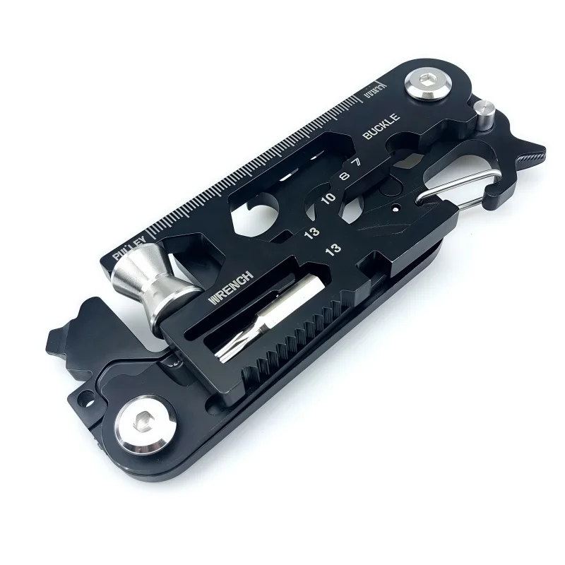 أداة LP متعددة الوظائف EDC للتخييم في الهواء الطلق، مفتاح ربط محمول قابل للطي، محمول للاستخدام الخارجي متعدد الأغراض للدفاع عن النفس