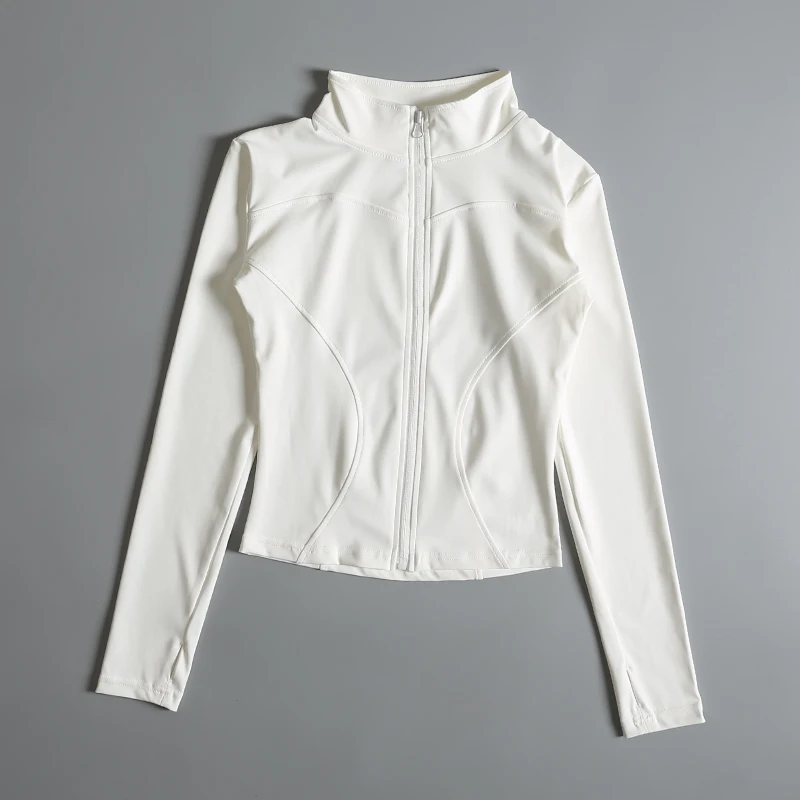 New Slim Winter Yoga Jacket for Women Coat Shirts Sports Waist Tightening Fitness Wear Long-sleeved Pilates Top Clothing