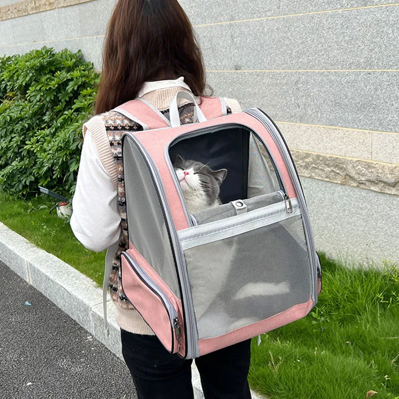 

Pet Cat Carrier Bag Outdoor Travel Backpack For Cats Small Dogs Breathable Foldable Large Capacity Pet Carrier Within 8kg