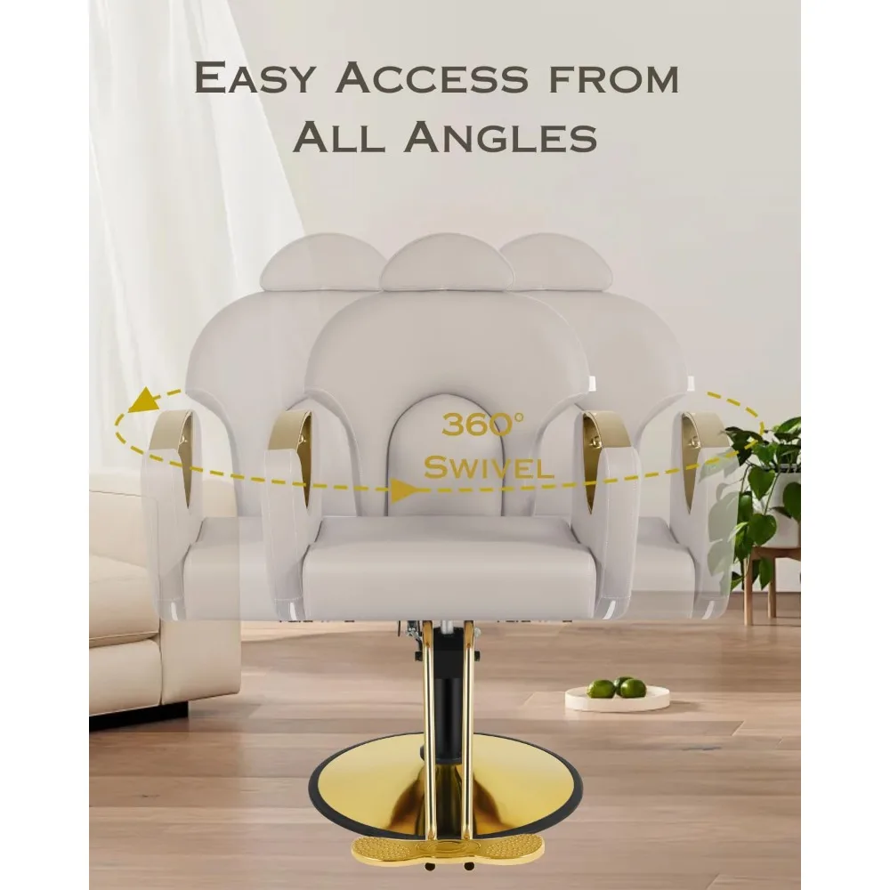 

Функциональное кресло для укладки волос для профессионалов с поворотом на 360 градусов и гидравлическим насосом для салонов и шампуней