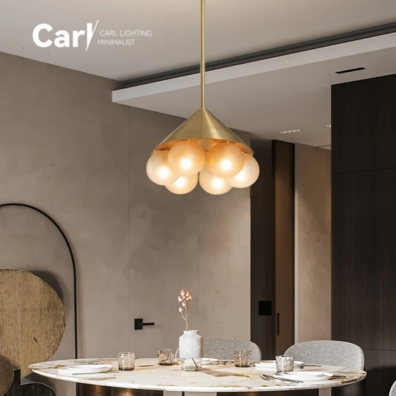 New Italian Designer's Luxurious and High-end Bubble Ball Model Room, Art Living Room Showcase Restaurant Pendant Light