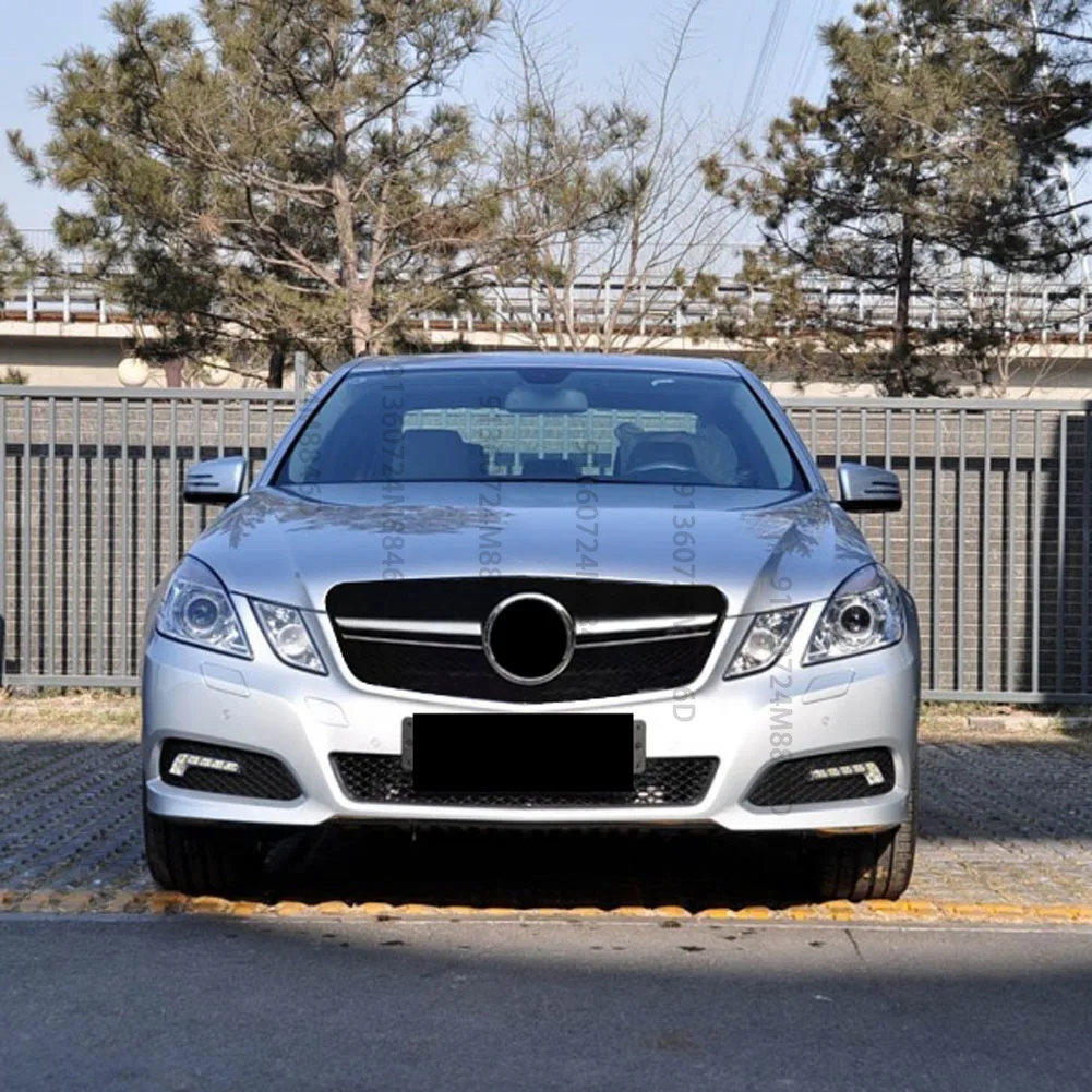 

For Mercedes W212 2009-2013 AMG Style Gloss Black Panamericana Mesh Front Grille - Direct OEM Replacement