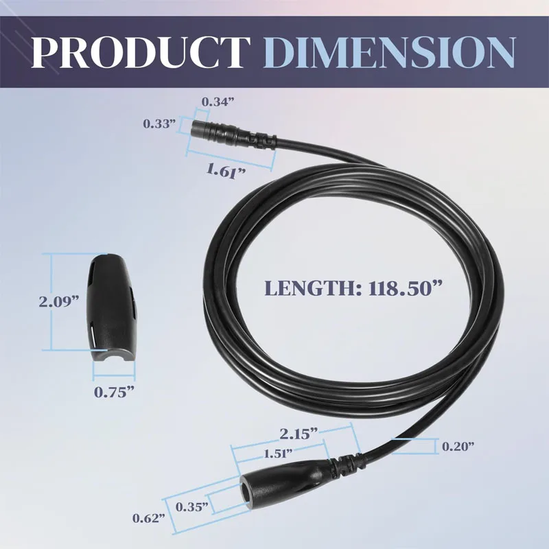 010-11617-10 Boats Cable Compatible with Garmin Echo Series 4-Pin 10ft Transducer Extension Cable