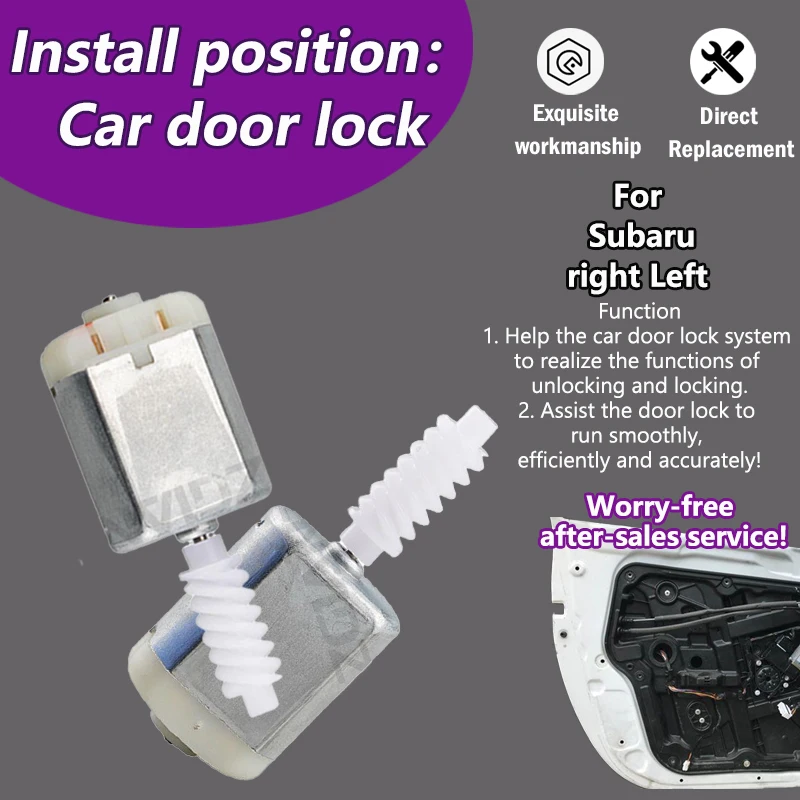 

AZGIANT KD630806 For Subaru Impreza MK4 2012-2016/G4 2012-2014 Car door locking system duranle gear 12V motor repair 61032-FJ030