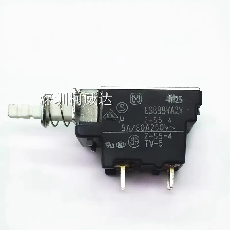 1pcs，Power supply self-locking switch，ESB99VA2V，TV-5 5A/80A 250V，4 Pin，Button switch
