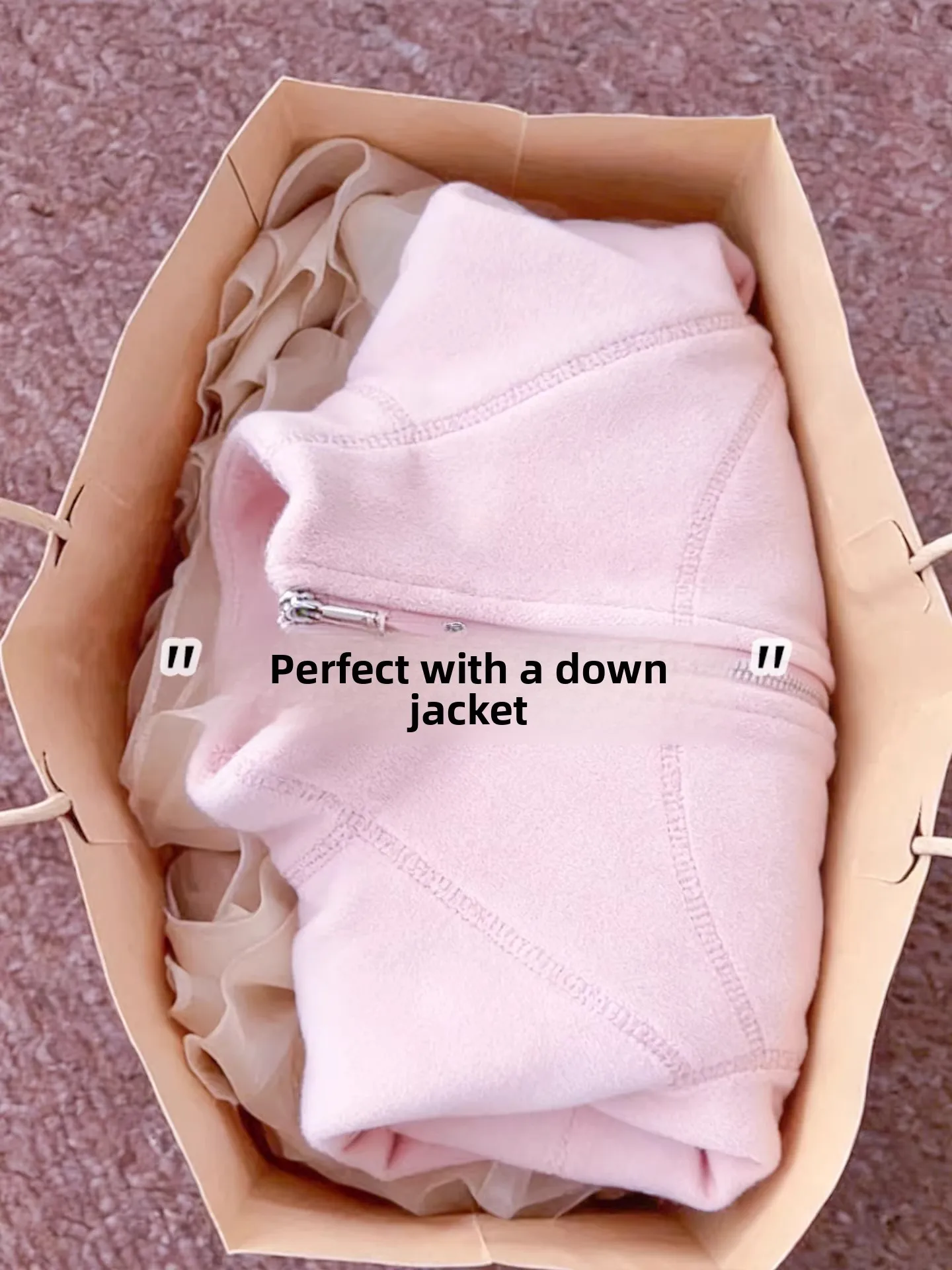 

Розовая женская зимняя куртка-худи на флисовой подкладке, теплая, в корейском стиле, свободного кроя, с длинными рукавами, на молнии