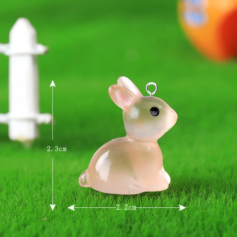 10 قطعة Kawaii لطيف noctiitech أرنب السحر لصنع المجوهرات لطيف الراتنج الحيوانات قلادة Keychain بها بنفسك المفاتيح النتائج C1399