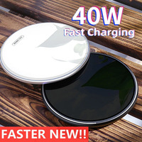 40W Wireless Charger Pad For iPhone 15 14 13 12 11Pro XS Max Induction Fast Wireless Charging Station For Samsung Xiaomi Huawei
