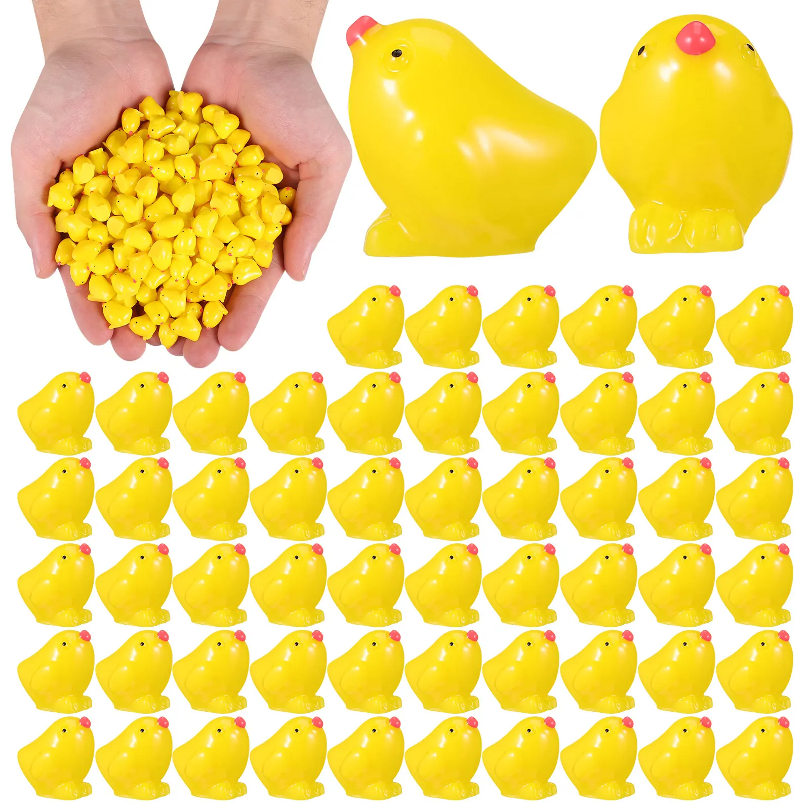 

200pcs Miniature Chick Decorations Moss Micro Landscapes Resin Figurines Tiny Animals Home Office Garden Statue